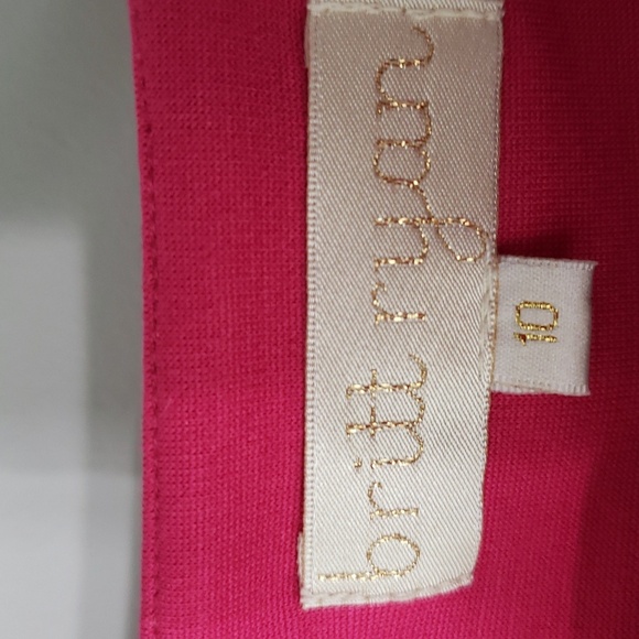 Britt Ryan Mini Dress 10 Black Pink Long Sleeve Color Block Preppy Cocktail - Picture 9 of 13